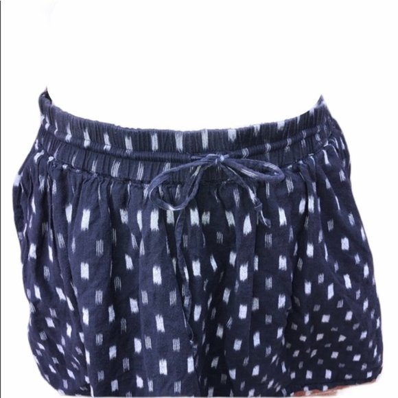 Madewell Navy Ikat Turntable cotton skirt sz large - Picture 3 of 5